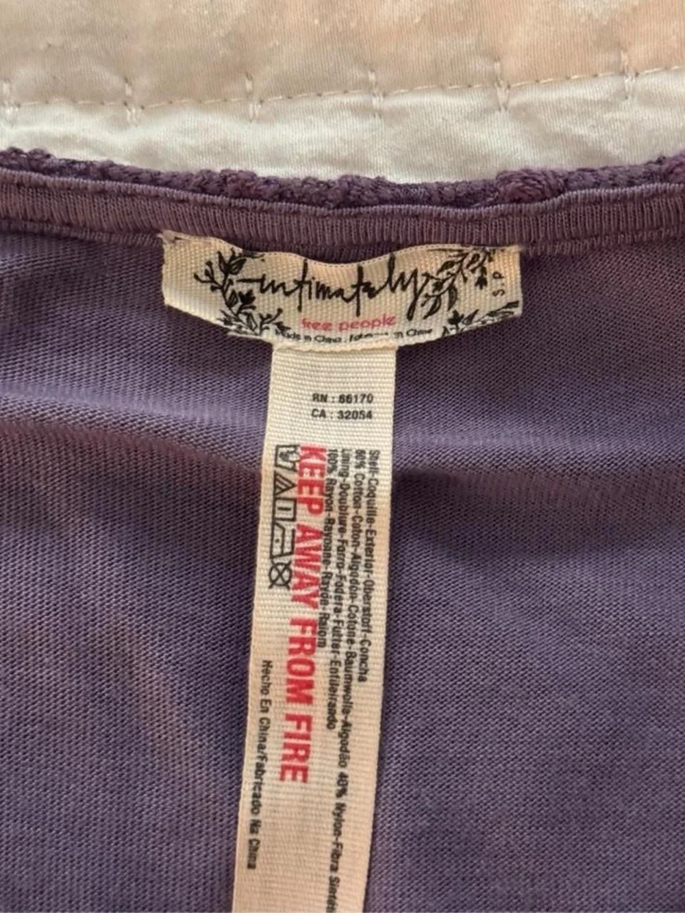 Free People purple Intimately Daydream lace mini dress- Size S
